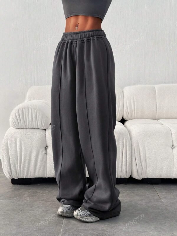 Pantalon ampleDécontracté unicolore élastique – Image 6