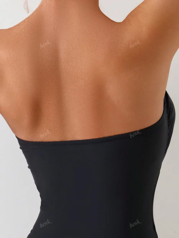 Maillot bain noir floralDoré ajouré – Image 6