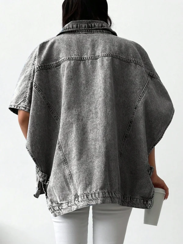 Cottnline Veste en jean manches courtes – Image 2
