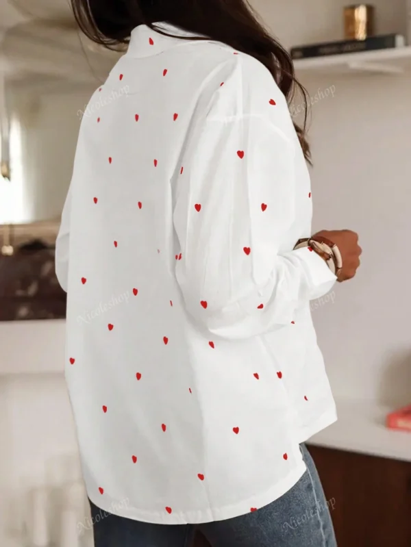 1 pièce Chemise imprimée cœur – Image 2