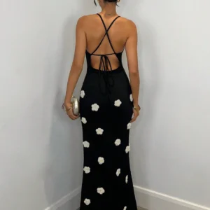 SHEIN BAE Robe au crochet 3D à fleurs