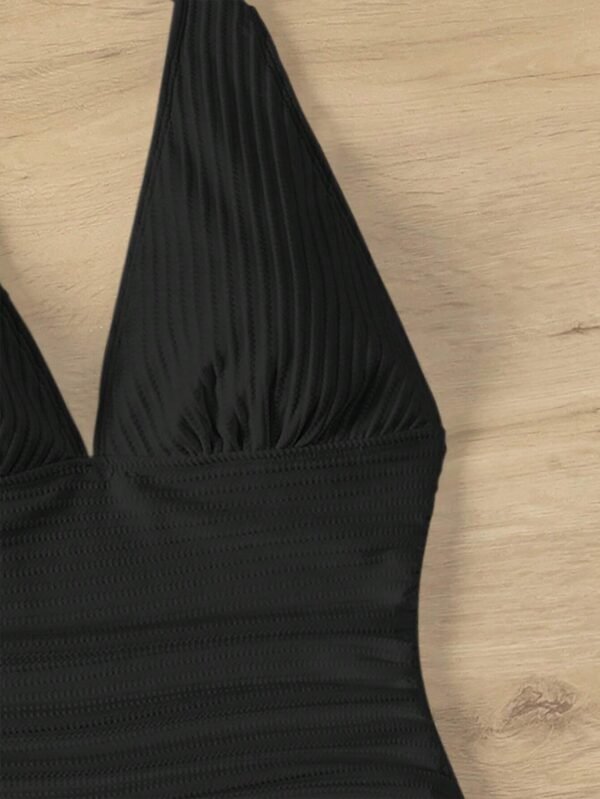 SHEIN Swim Maillot bain col VDos nu – Image 3