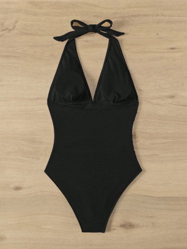 SHEIN Swim Maillot bain col VDos nu – Image 7