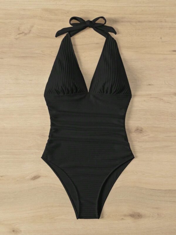 SHEIN Swim Maillot bain col VDos nu – Image 8