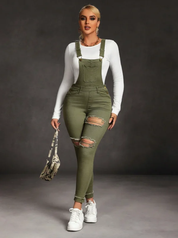 SHEIN SXY Combinaison effilochée sans manches – Image 4