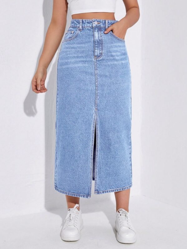 SHEIN EZwear JupeDécontractée à fenteDe poche