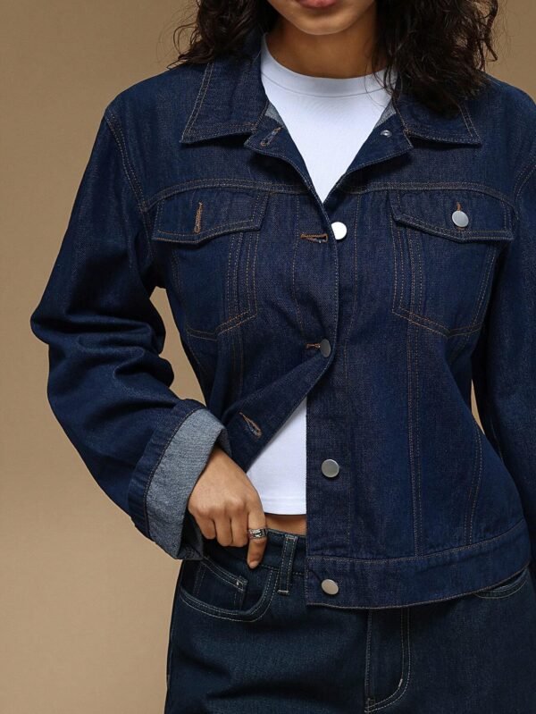 Forever 21 Manteau en jean hiver – Image 5