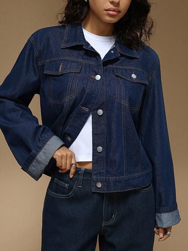 Forever 21 Manteau en jean hiver – Image 7
