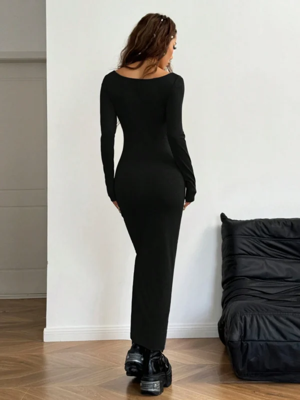 SHEIN EZwear Robe grise en maille – Image 2