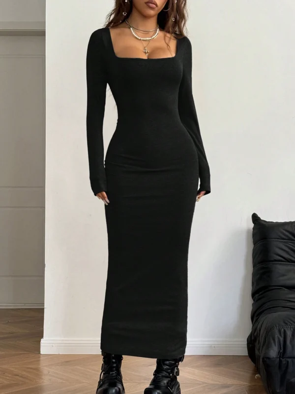 SHEIN EZwear Robe grise en maille – Image 3
