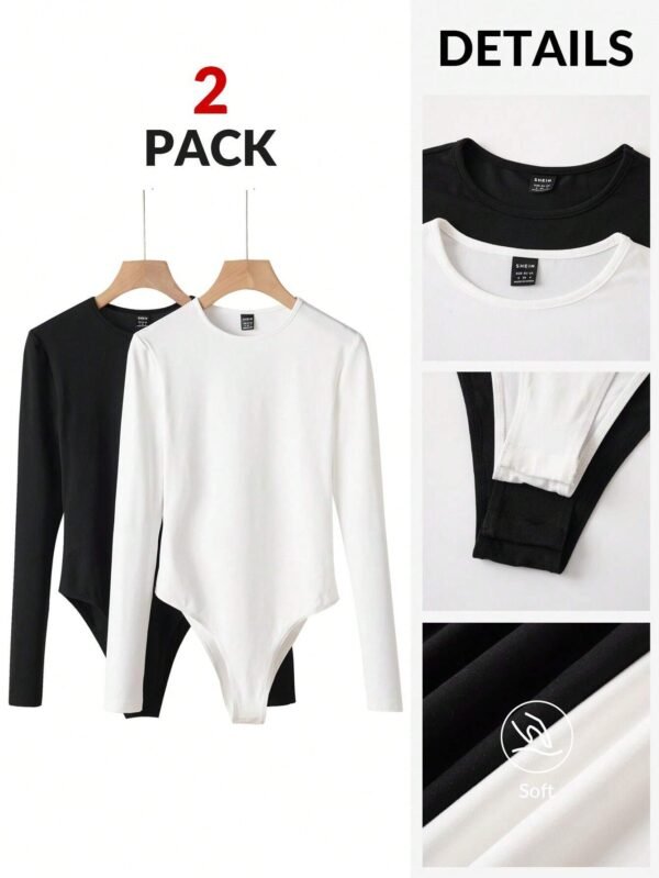 SHEIN BASICS 2 pièces BodyTricot col rond – Image 3