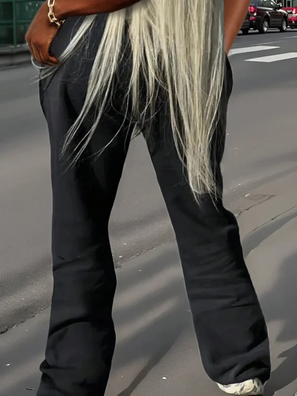 INAWLY PantalonTaille coulissante unicolore – Image 2