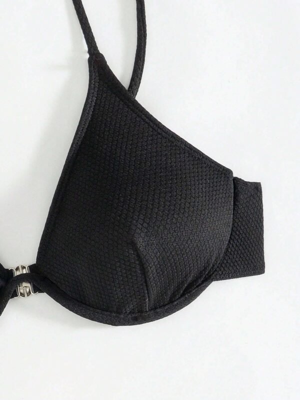 SHEIN Swim Haut bikini uni bretelles fines – Image 5