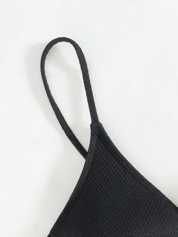SHEIN Swim Haut bikini uni bretelles fines – Image 6