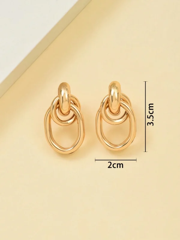 1 paire de boucles d'oreilles à tige dorées – Image 5