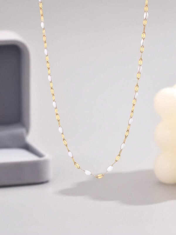 Collier Goutte Huile Blanche – Image 4