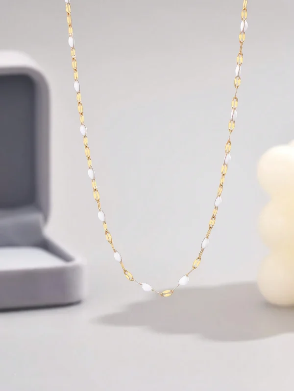 Collier Goutte Huile Blanche – Image 9