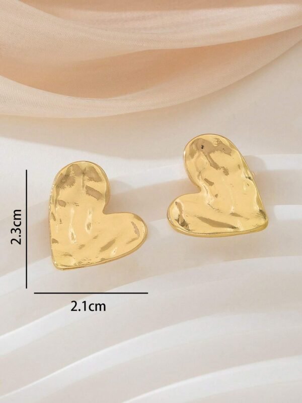 1 paire de boucles d'oreilles en forme de cœur – Image 5