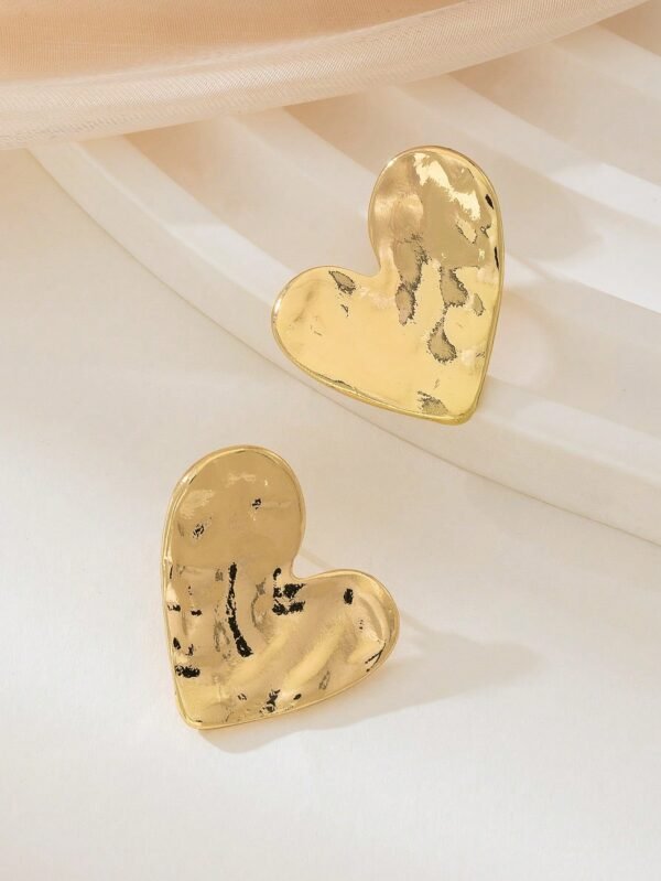 1 paire de boucles d'oreilles en forme de cœur – Image 4