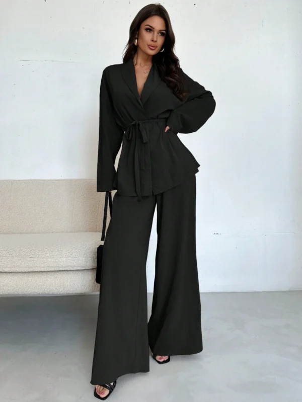 Firerie Ensemble chemisier pantalonTaille haute