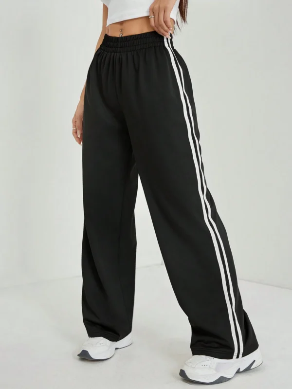 SHEIN PETITE Pantalon casual bandes latérales – Image 3