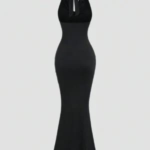 Sweetra Robe femme moulante à encolure drapée