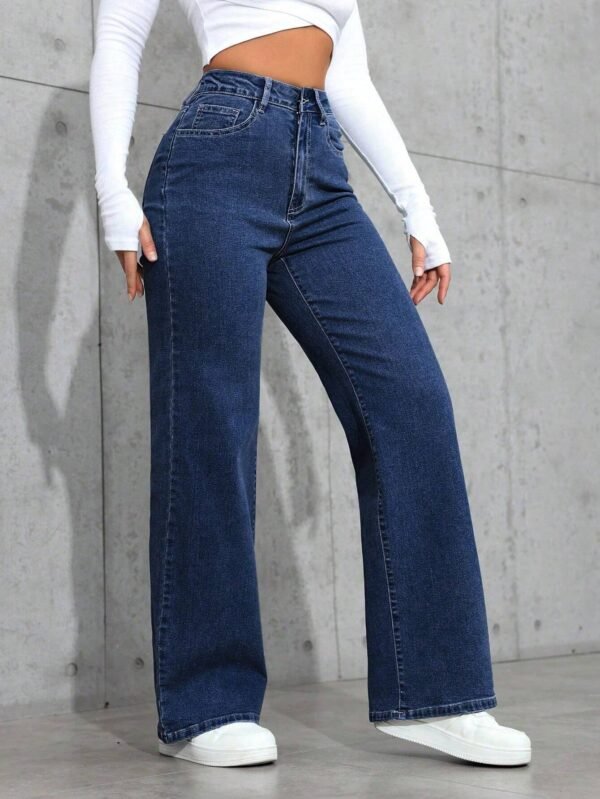Jeanoix Jeans en jeanDélavé àTaille haute – Image 5