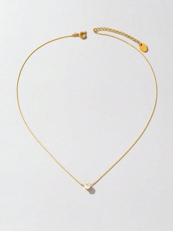 1 pièce Collier en acier inoxydable avec nœud en bambou – Image 10