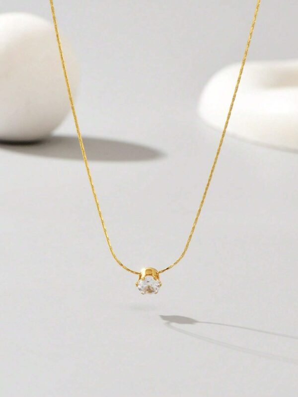 1 pièce Collier en acier inoxydable avec nœud en bambou – Image 7