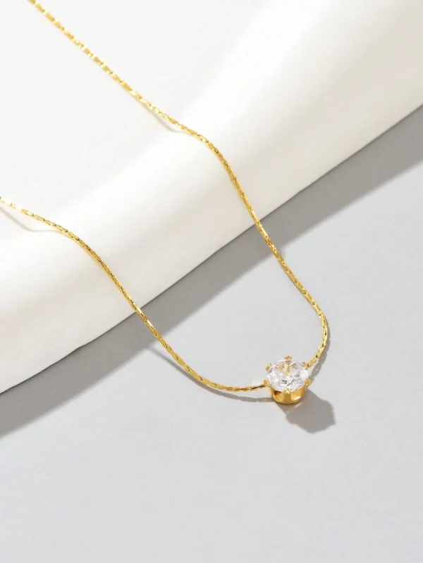 1 pièce Collier en acier inoxydable avec nœud en bambou – Image 11