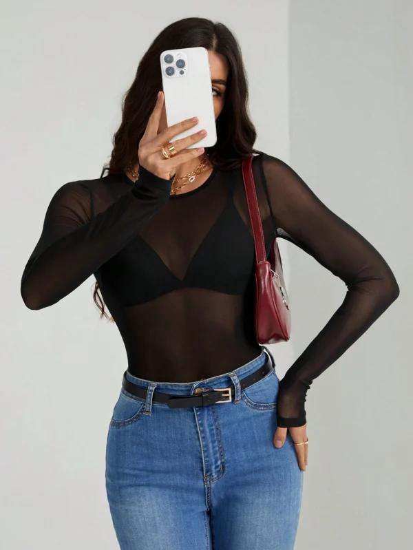 SHEINTall BodyTransparent maille – Image 6