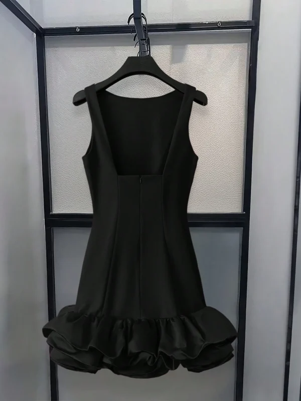 INAWLY Robe mini ajustée avec volants – Image 2