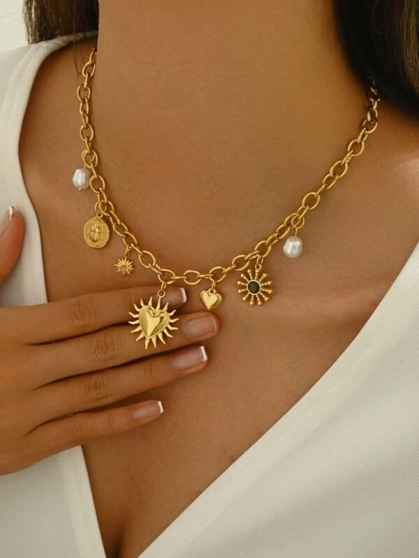 LIEBEIRIS 1 pièce Collier avec charm géométrique