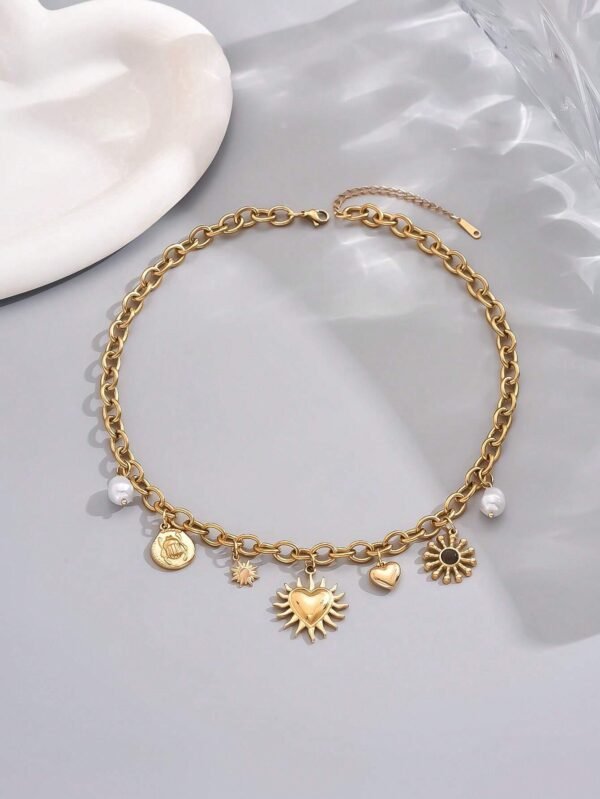 LIEBEIRIS 1 pièce Collier avec charm géométrique – Image 7