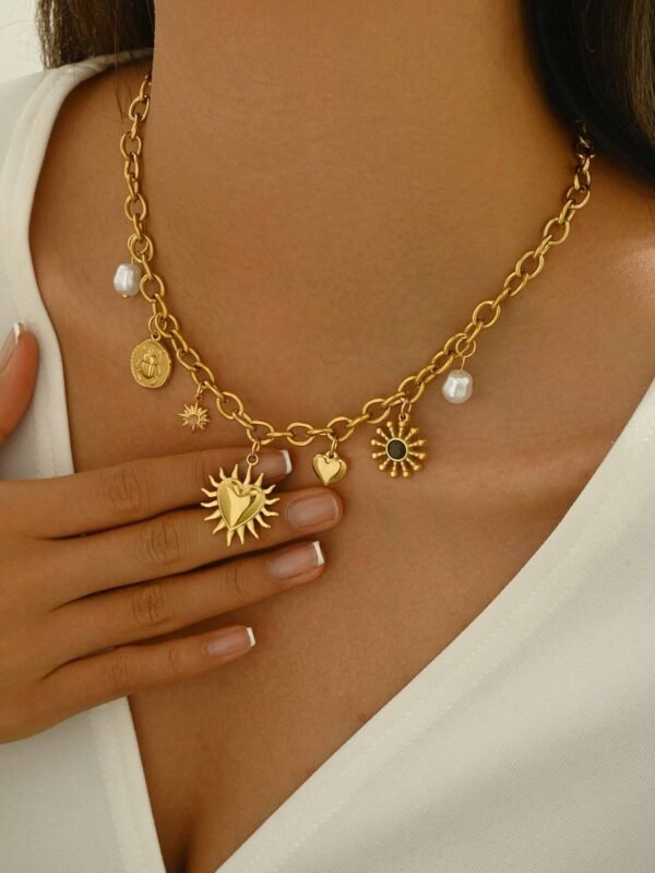 LIEBEIRIS 1 pièce Collier avec charm géométrique – Image 5
