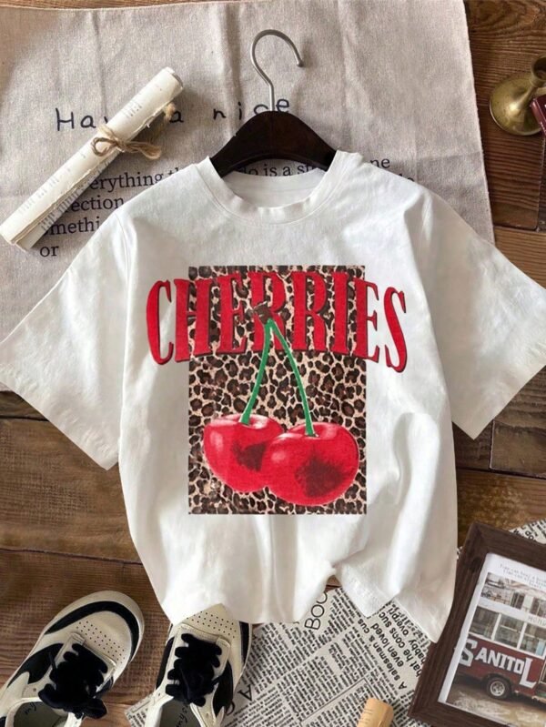 T-shirt casual col rond avec imprimé