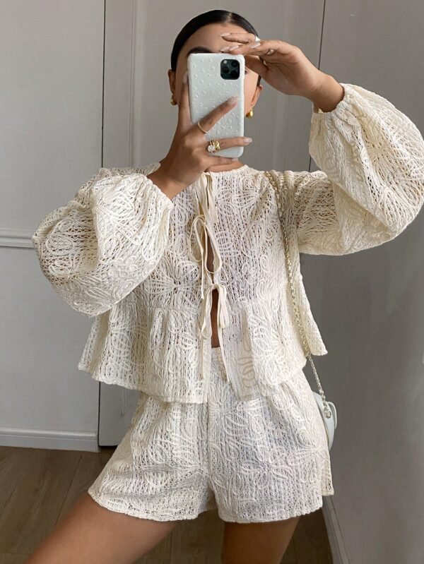 SHEIN Frenchy Ensemble blouse lanternes et short