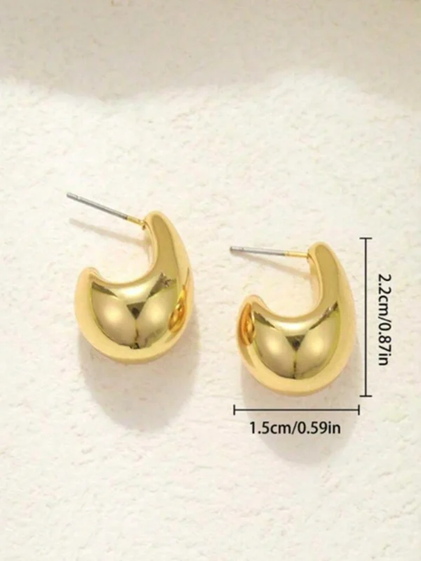 2 pièces Boucles d'oreilles  en forme de goutte d'eau – Image 2