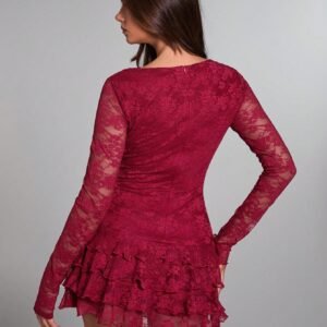 SHEIN BAE Robe mini élégante à ourlet à volants