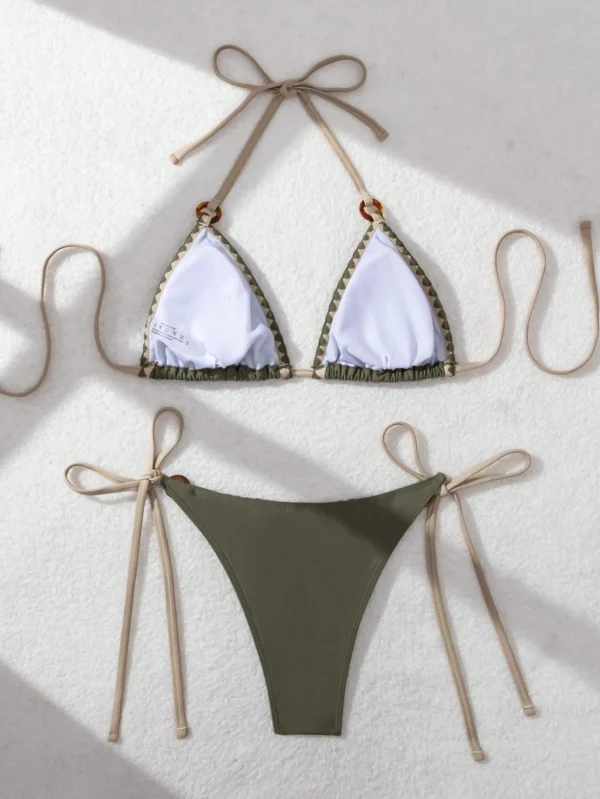 MaillotDe bain femme bordure coquille verte – Image 7