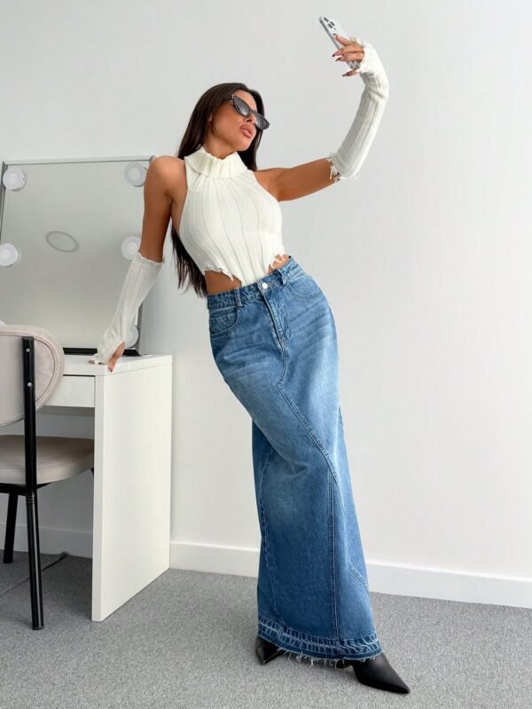 SHEIN Jupe en jeanDélavée – Image 4