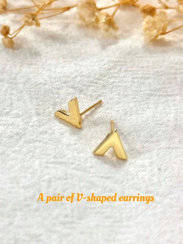 1 paire Boucles d'oreilles minimalistes creuses – Image 5