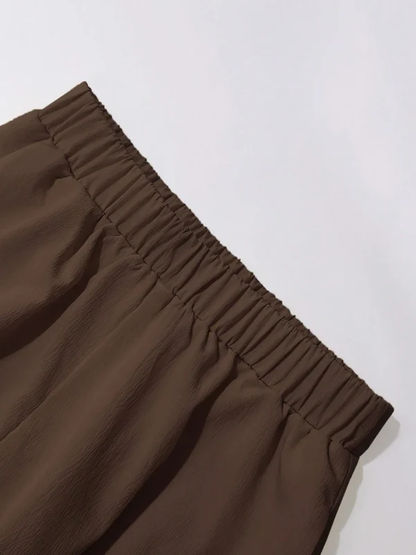 INAWLY Ensemble chemise nœud pantalon uni – Image 5