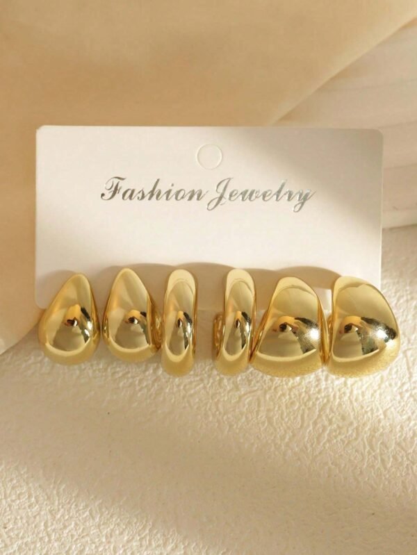 6 pièces/12 pièces/Set de boucles d'oreilles créoles – Image 11