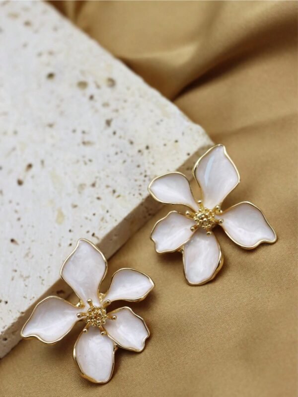 2 pièces boucles d'oreilles à fleurs roses rouges en goutte – Image 19