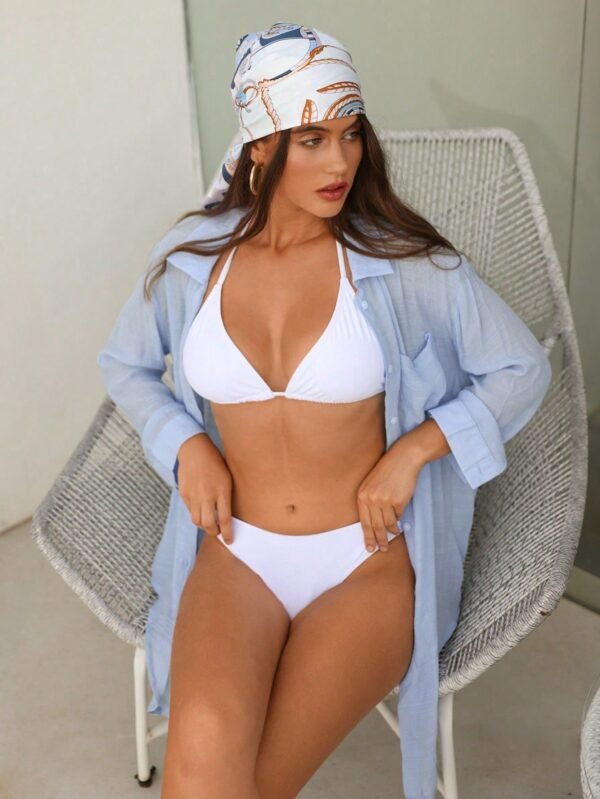 SHEIN Swim Kimono unicolore boutons – Image 6