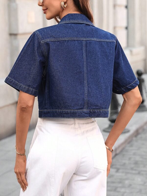 SHEIN Essnce Veste en jean minimaliste – Image 2