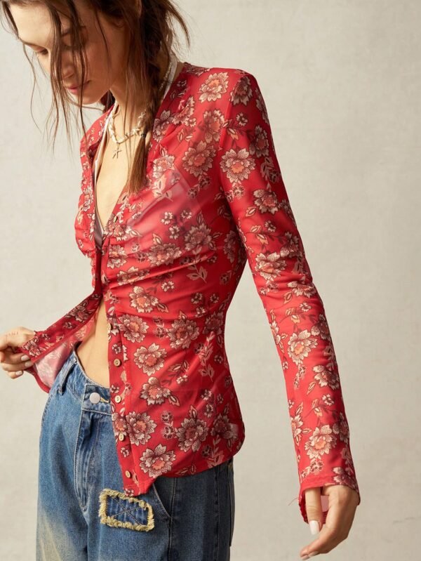 Bohemela Blouse imprimé vacances – Image 6