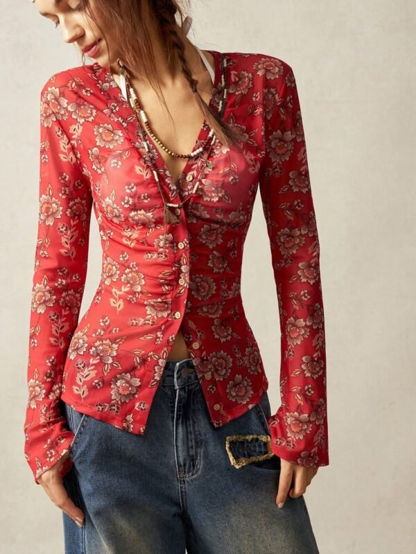 Bohemela Blouse imprimé vacances – Image 7