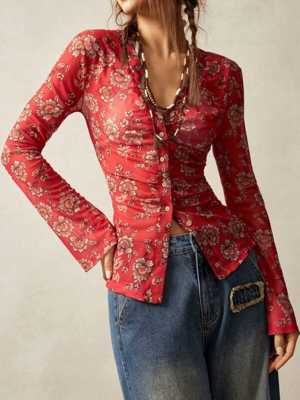 Bohemela Blouse imprimé vacances – Image 8
